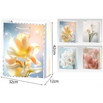 DÍSZTASAK 30X40X12CM VIRÁGOS 4F.