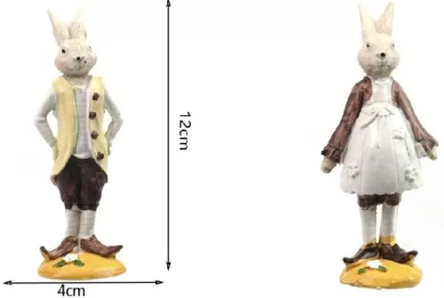 HÚSVÉTI DEKOR NYÚL FIGURA 12X4CM NÉPVISELET