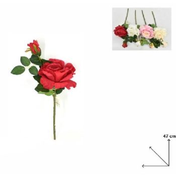 MŰVIRÁG RÓZSA 1 SZÁLAS 47CM TÖBB FÉLE SZ.