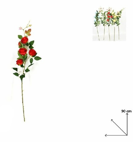 MŰVIRÁG RÓZSA 1 SZÁLAS 90CM TÖBB FÉLE SZ.