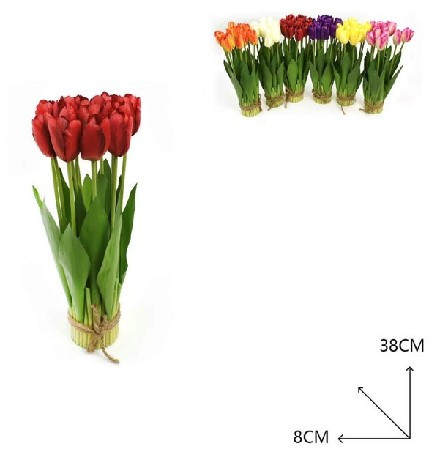 MŰVIRÁG TULIPÁN 38X8CM TÖBB FÉLE SZ.