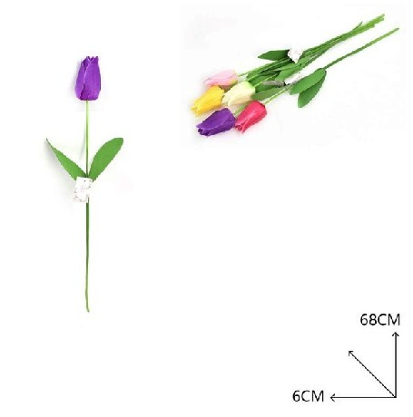 MŰVIRÁG TULIPÁN 68X5CM TÖBB FÉLE SZ.