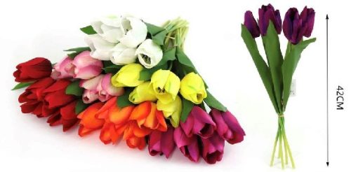 MŰVIRÁG TULIPÁN 42CM TÖBB FÉLE SZ.