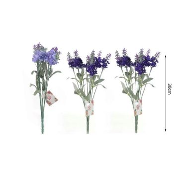 MŰVIRÁG LEVENDULA CSOKOR 30CM TÖBB FÉLE SZ.