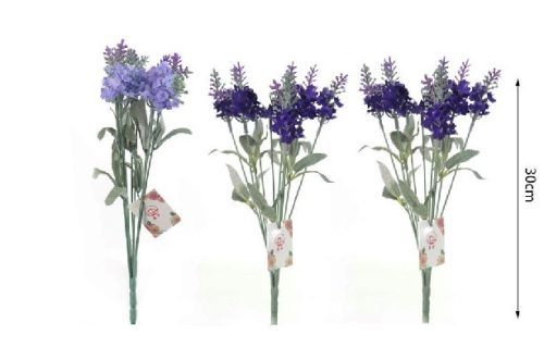 MŰVIRÁG LEVENDULA CSOKOR 30CM TÖBB FÉLE SZ.