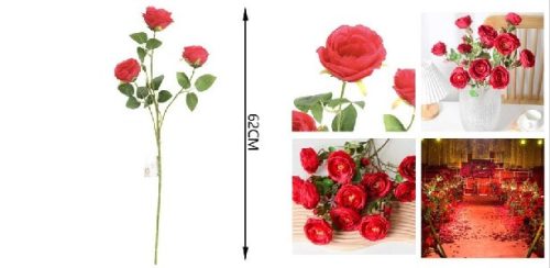MŰVIRÁG RÓZSA 3 ÁGÚ 62CM