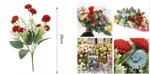 MŰVIRÁG SZEGFŰ CSOKOR 35CM TÖBBFÉLE SZÍN