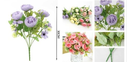 MŰVIRÁG ANGOL RÓZSA CSOKOR 30CM TÖBBFÉLE SZÍN