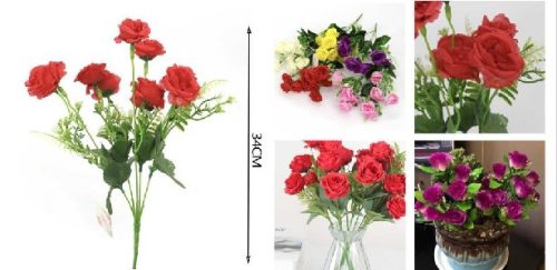 MŰVIRÁG RÓZSA CSOKOR 34CM TÖBBFÉLE SZÍN