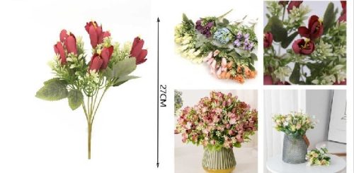 MŰVIRÁG CSOKOR 27CM TÖBBFÉLE SZÍN