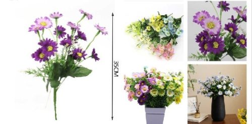 MŰVIRÁG SZÁZSZORSZÉP CSOKOR 35CM TÖBBFÉLE SZÍN