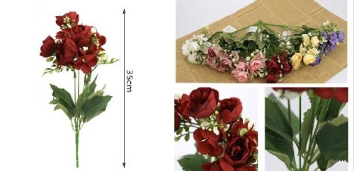MŰVIRÁG ANGOL RÓZSA CSOKOR 35CM TÖBB FÉLE SZÍN