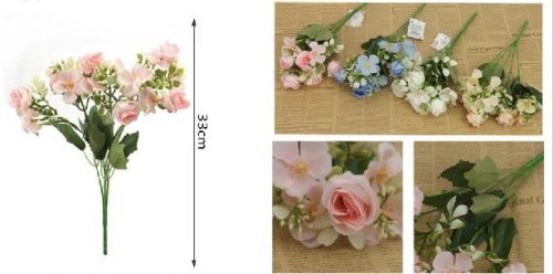 MŰVIRÁG RÓZSA CSOKOR 33CM TÖBBFÉLE SZÍN