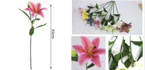 MŰVIRÁG LILIOM 1 SZÁLAS 45CM TÖBBFÉLE SZÍN