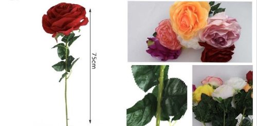 MŰVIRÁG RÓZSA SZÁLAS 75CM TÖBBFÉLE SZÍN