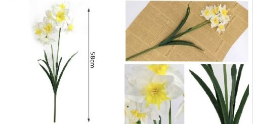 MŰVIRÁG NÁRCISZ SZÁLAS 58CM TÖBB FÉLE SZÍN