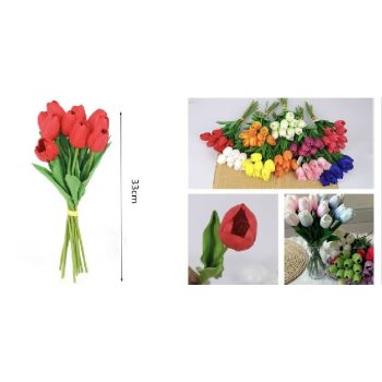 MŰVIRÁG TULIPÁN 1 SZÁLAS 33CM TÖBBFÉLE SZÍN