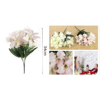 MŰVIRÁG LILIOM CSOKOR 34CM 2F. SZÍN