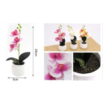 MŰVIRÁG ORCHIDEA CSEREPES 28X9CM TÖBB FÉLE SZ.