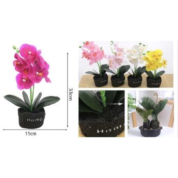 MŰVIRÁG CSEREPES ORCHIDEA 33X11CM 4F.