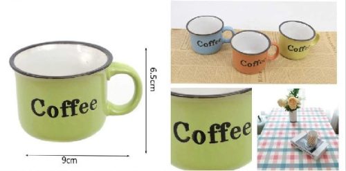 BÖGRE PORCELÁN "COFFEE" 9X6,5CM 3F. 400ML