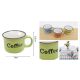 BÖGRE PORCELÁN "COFFEE" 9X6,5CM 3F. 400ML
