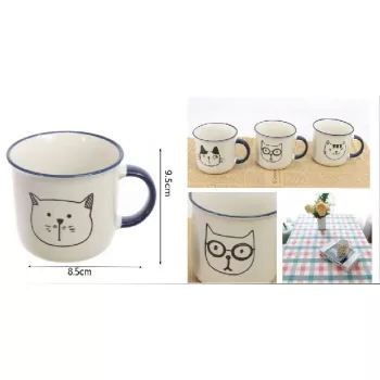 BÖGRE PORCELÁN CICÁS 8,5X9,5CM 3F. 450ML