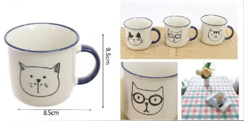 BÖGRE PORCELÁN CICÁS 8,5X9,5CM 3F. 450ML