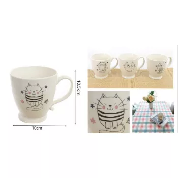 BÖGRE PORCELÁN CICÁS 10X10,5CM 3F. 800ML