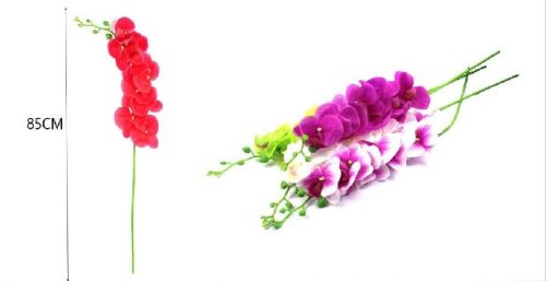 MŰVIRÁG 9 FEJŰ ORCHIDEA 85CM VEGYES SZÍNEK