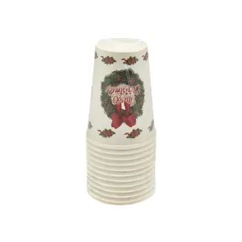 POHÁR PAPÍR KARÁCSONYI 12DB-OS 266ML