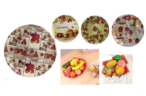 KARÁCSONYI KÍNÁLÓTÁL ÁTM.:35CM TÖBB FÉLE MINTA MŰA