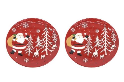 KARÁCSONYI TÁLCA PORCELÁN ÁTM.:26,5CM