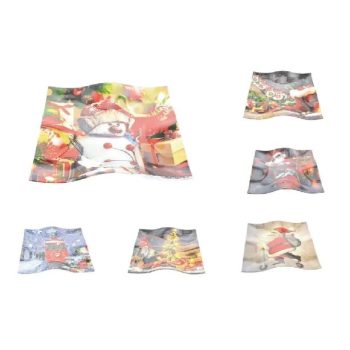 KARÁCSONYI ÜVEGTÁL TÖBB FÉLE MINTA