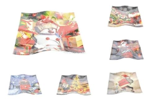 KARÁCSONYI ÜVEGTÁL TÖBB FÉLE MINTA