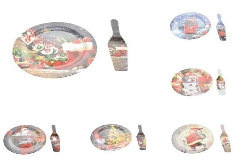 KARÁCSONYI ÜVEGTÁL + SPATULA TÖBB FÉLE MINTA