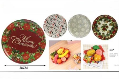 KARÁCSONYI KÍNÁLÓTÁL ÁTM.:38CM TÖBB FÉLE MINTA MŰA.