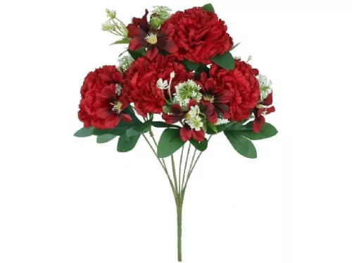MŰVIRÁG RÓZSA CSOKOR 45CM PIROS SZÍNŰ
