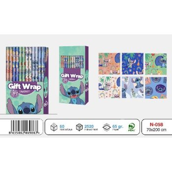 CSOMAGOLÓPAPÍR RAJZFILMES 200X70CM TÖBBFÉLE