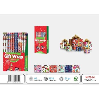 CSOMAGOLÓPAPÍR RAJZFILMES 200X70CM TÖBBFÉLE