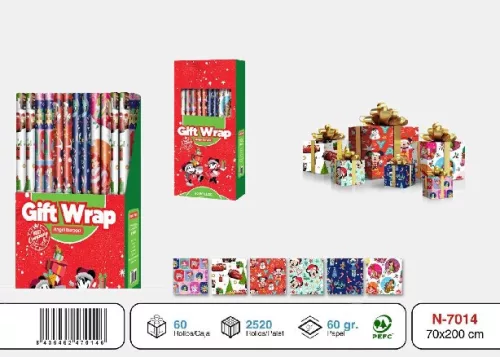 CSOMAGOLÓPAPÍR RAJZFILMES 200X70CM TÖBBFÉLE