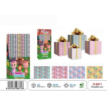 CSOMAGOLÓPAPÍR 200X70CM TÖBBFÉLE