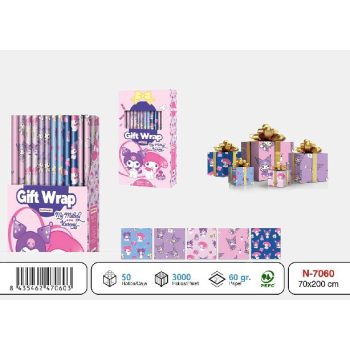 CSOMAGOLÓPAPÍR 200X70CM TÖBBFÉLE