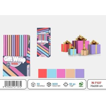 CSOMAGOLÓPAPÍR 200X70CM TÖBBFÉLE