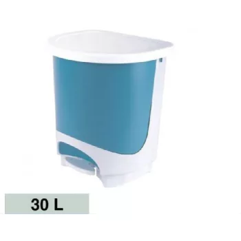 SZEMETESKUKA PEDÁLOS FEHÉR-KÉK 30L