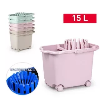 FELMOSÓVÖDÖR GURULÓS SZÜRKE 15L