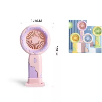 VENTILÁTOR MINI AKKUMULÁTOROS 10,5X19CM 4F.