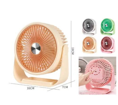 VENTILÁTOR MINI AKKUMULÁTOROS 16X7X18CM 4F.