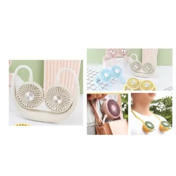 VENTILÁTOR MINI AKKUMULÁTOROS DUPLA FEJŰ 4F.
