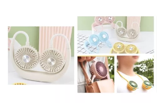 VENTILÁTOR MINI AKKUMULÁTOROS DUPLA FEJŰ 4F.
